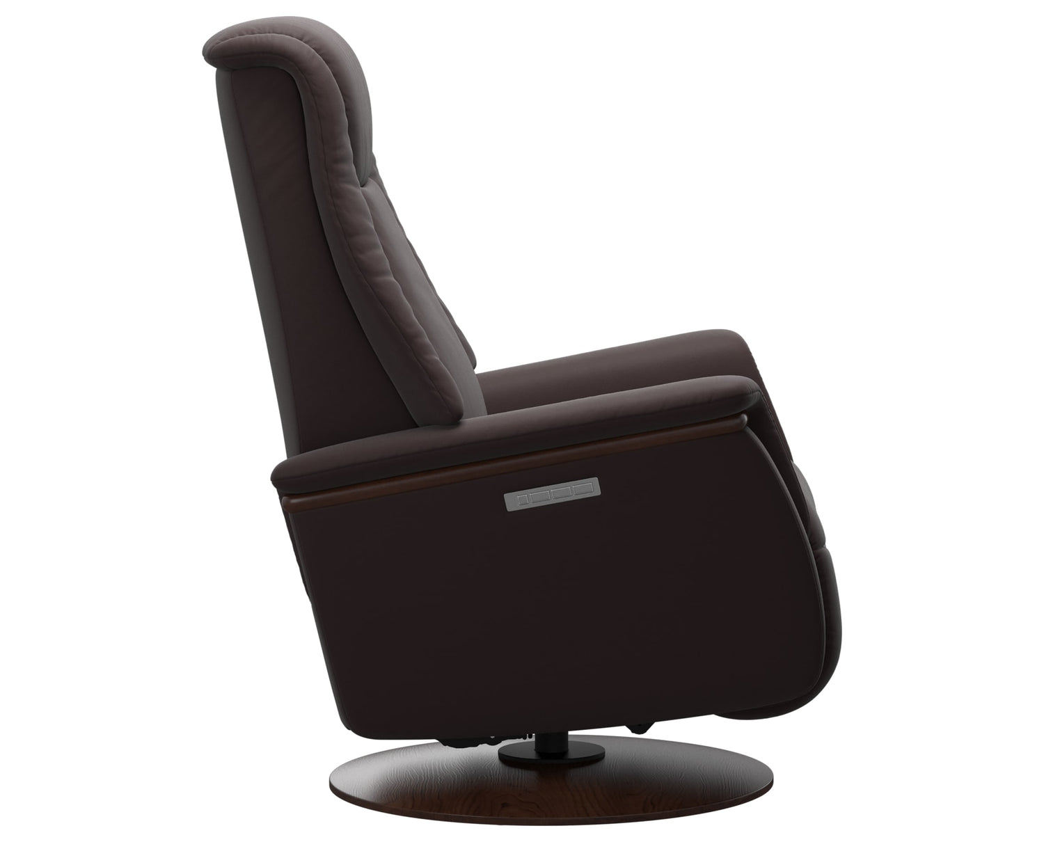 Paloma Leather Chocolate S/M/L & Brown Base/Arm Trim | Stressless Max Recliner | Valley Ridge Furniture