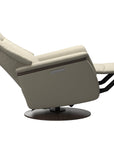 Paloma Leather Light Grey S/M/L & Wenge Base/Arm Trim | Stressless Max Recliner | Valley Ridge Furniture