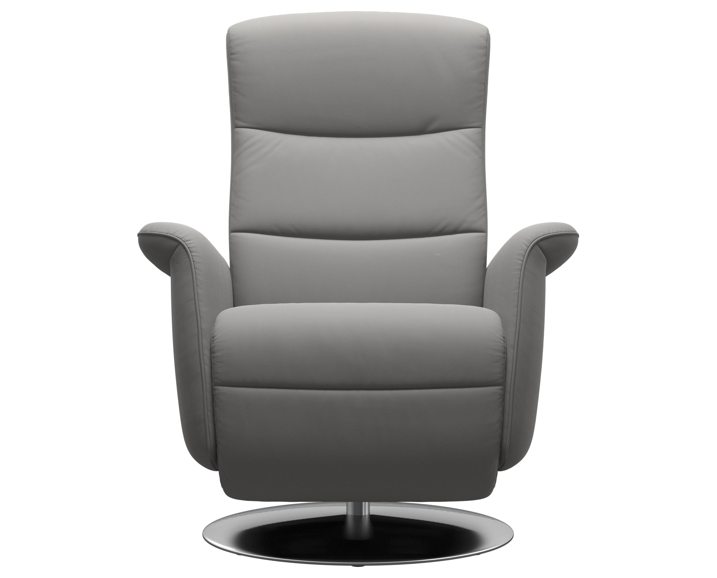 Paloma Leather Silver Grey M & Steel Base | Stressless Mike Recliner | Valley Ridge Furniture