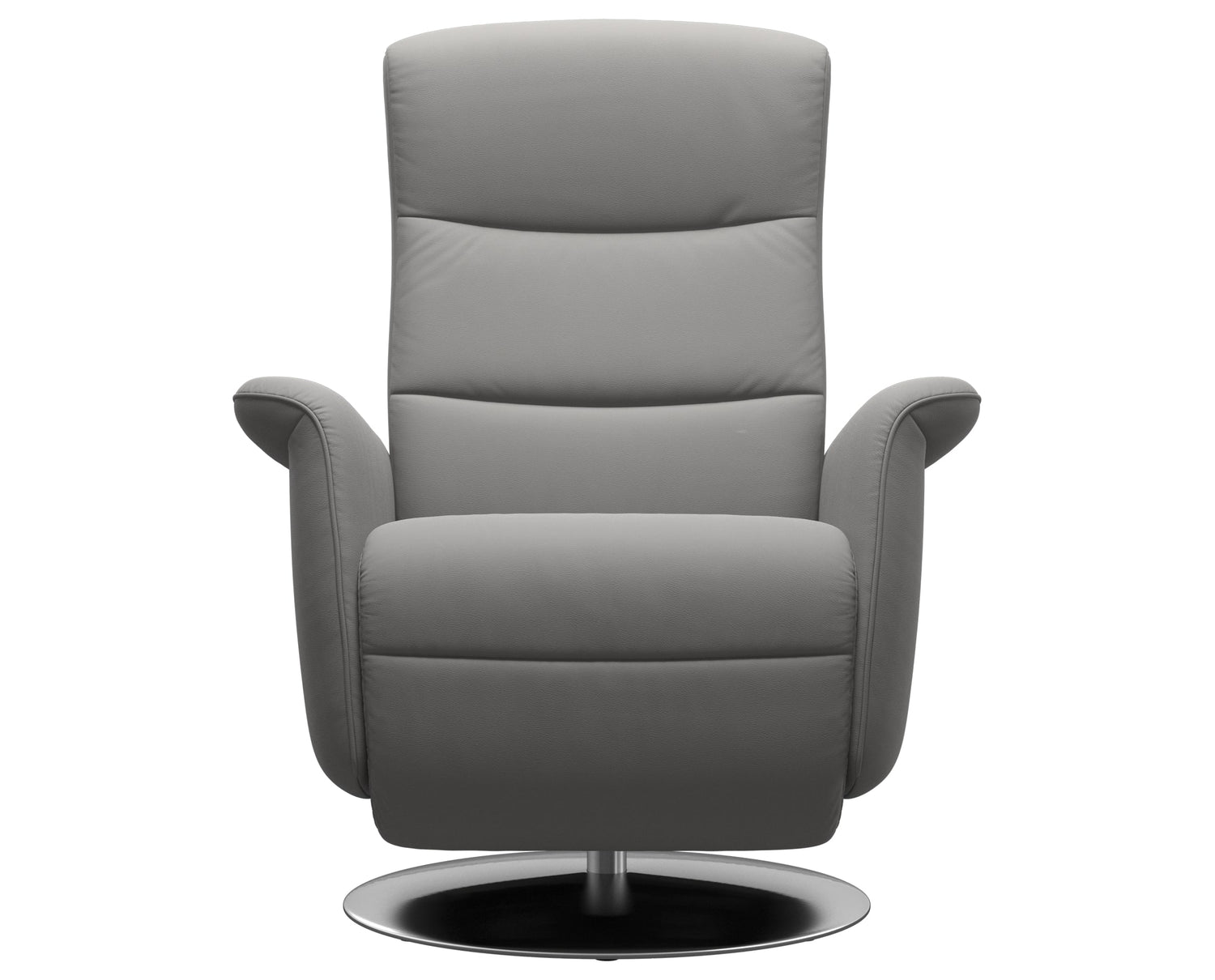 Paloma Leather Silver Grey S/M/L & Steel Base | Stressless Mike Recliner | Valley Ridge Furniture