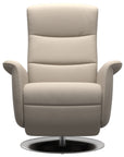 Paloma Leather Fog S/M/L and Steel Base | Stressless Mike Recliner | Valley Ridge Furniture