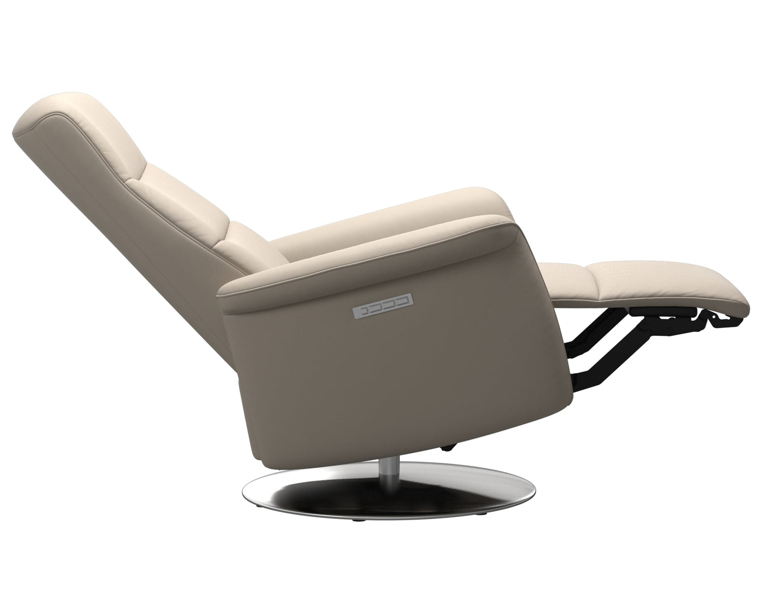 Paloma Leather Fog S/M/L & Steel Base | Stressless Mike Recliner | Valley Ridge Furniture
