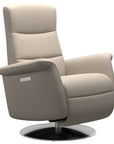 Paloma Leather Fog S/M/L and Steel Base | Stressless Mike Recliner | Valley Ridge Furniture