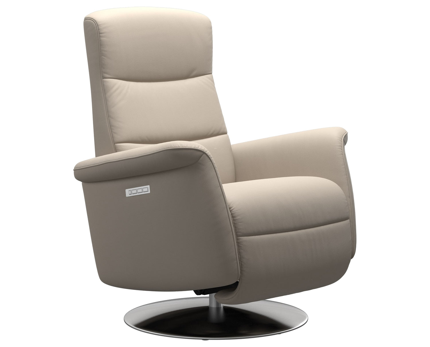 Paloma Leather Fog S/M/L & Steel Base | Stressless Mike Recliner | Valley Ridge Furniture
