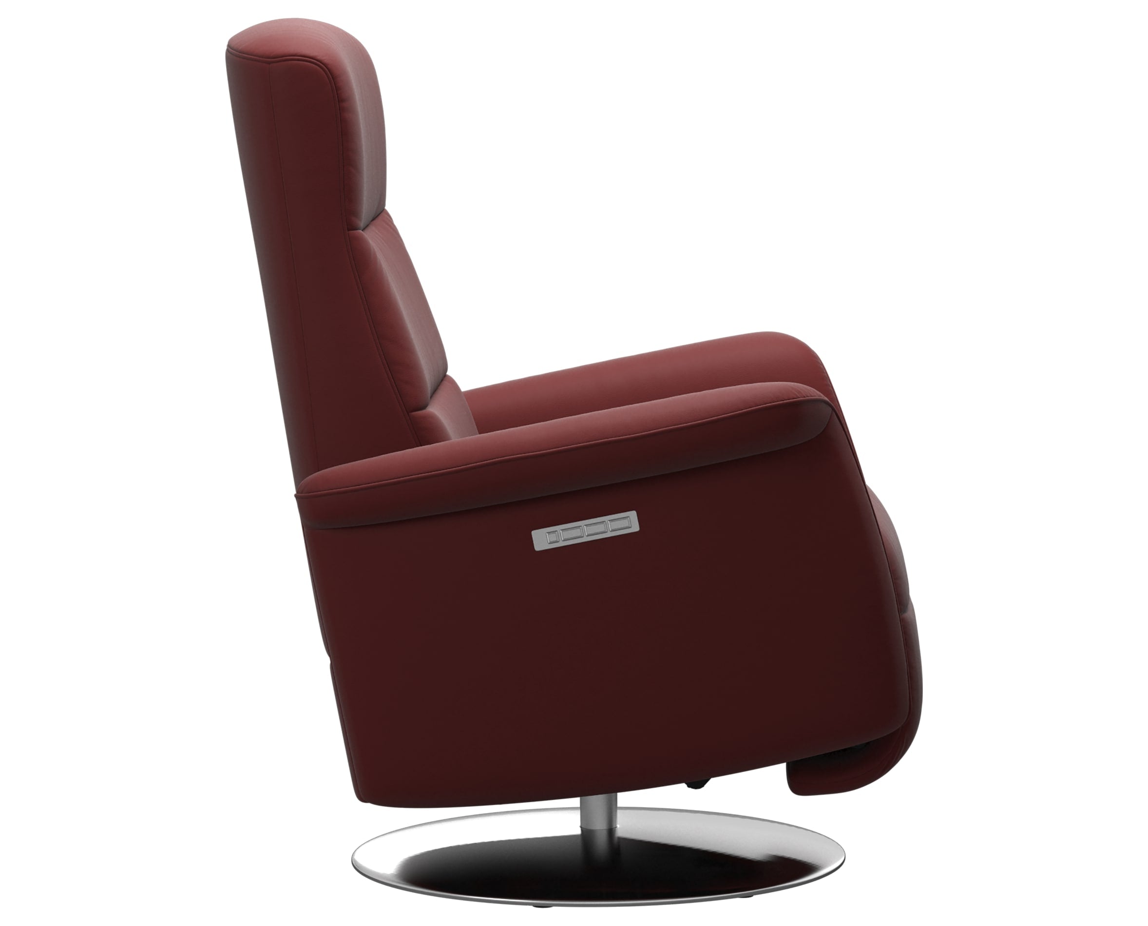 Paloma Leather Cherry S/M/L and Steel Base | Stressless Mike Recliner | Valley Ridge Furniture