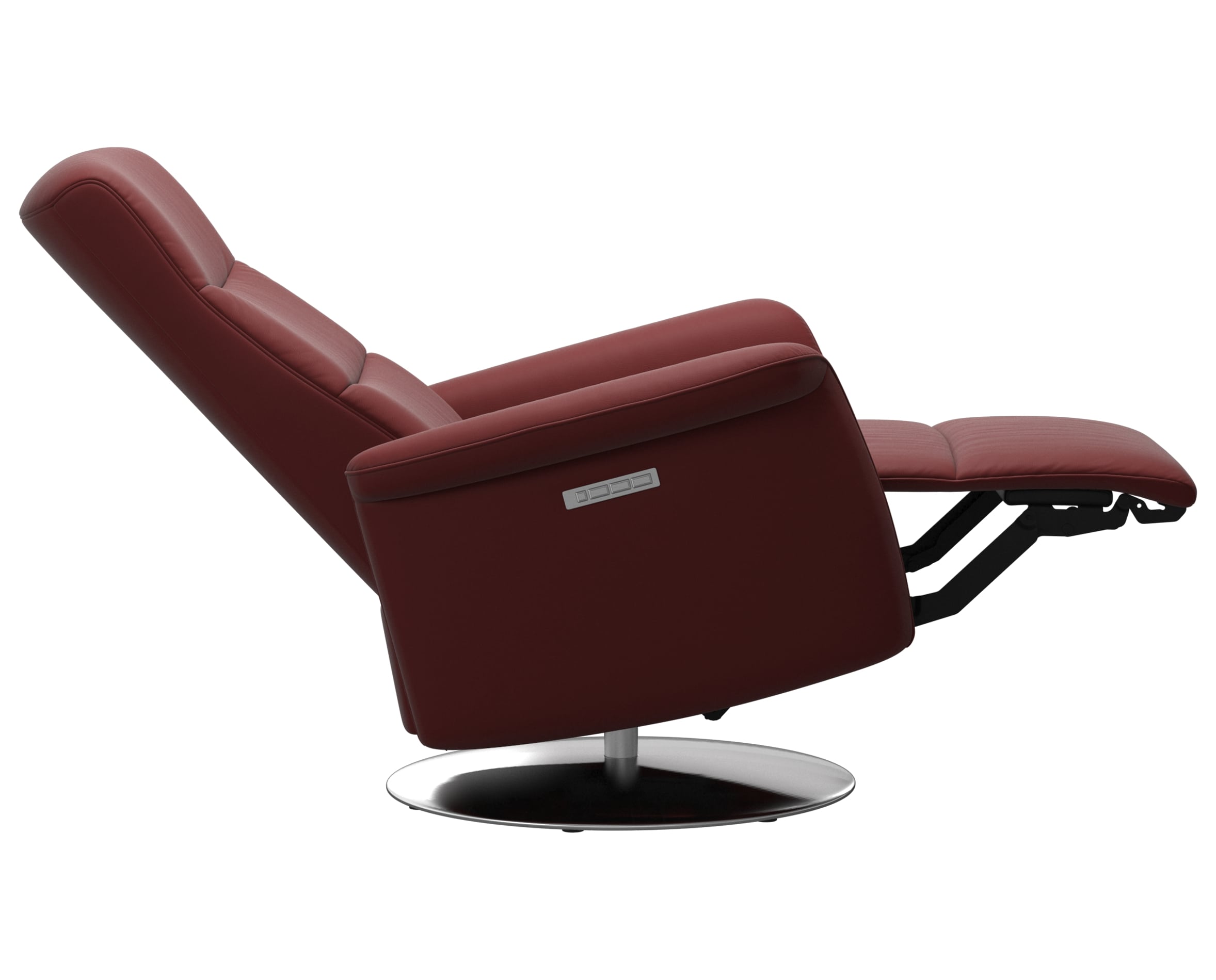 Paloma Leather Cherry S/M/L and Steel Base | Stressless Mike Recliner | Valley Ridge Furniture