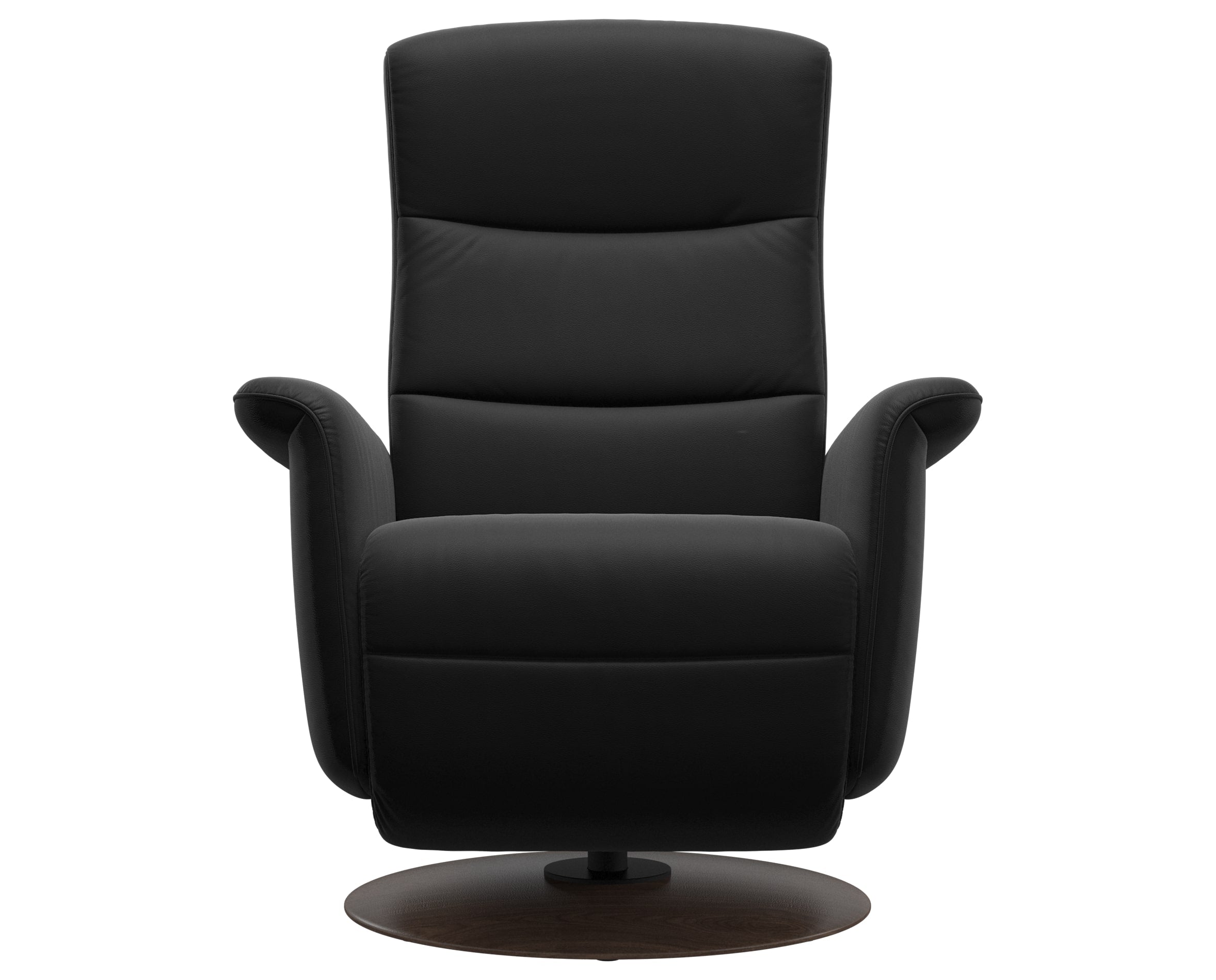 Paloma Leather Black S/M/L and Walnut Base | Stressless Mike Recliner | Valley Ridge Furniture