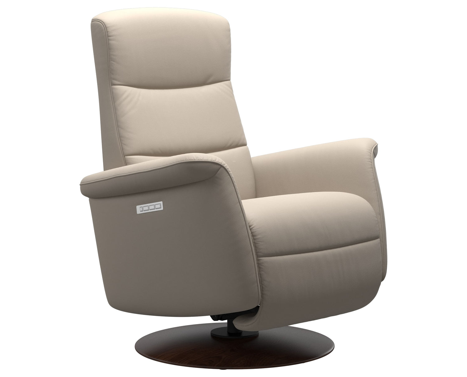 Paloma Leather Fog S/M/L & Brown Base | Stressless Mike Recliner | Valley Ridge Furniture