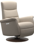 Paloma Leather Fog S/M/L and Wenge Base | Stressless Mike Recliner | Valley Ridge Furniture