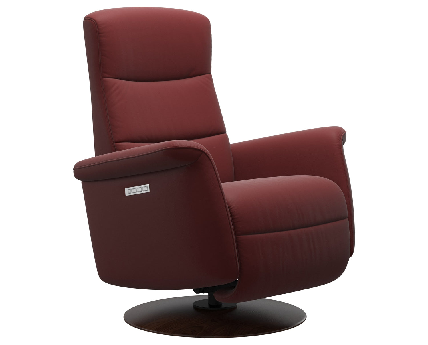 Paloma Leather Cherry S/M/L & Brown Base | Stressless Mike Recliner | Valley Ridge Furniture