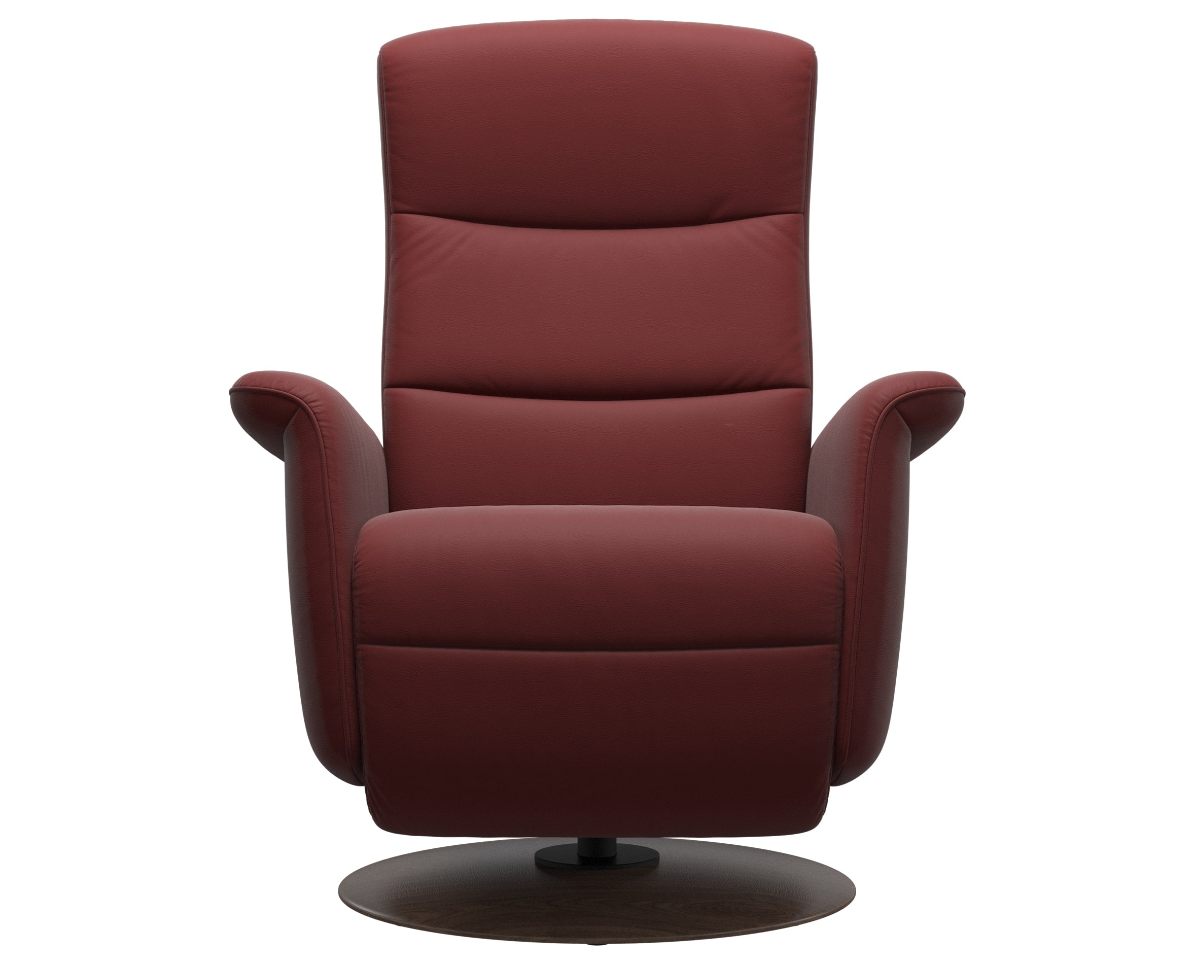 Paloma Leather Cherry S/M/L and Walnut Base | Stressless Mike Recliner | Valley Ridge Furniture