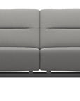 Paloma Leather Silver Grey & Chrome Base | Stressless Stella 2-Seater Sofa with S1 Arm | Valley Ridge Furniture