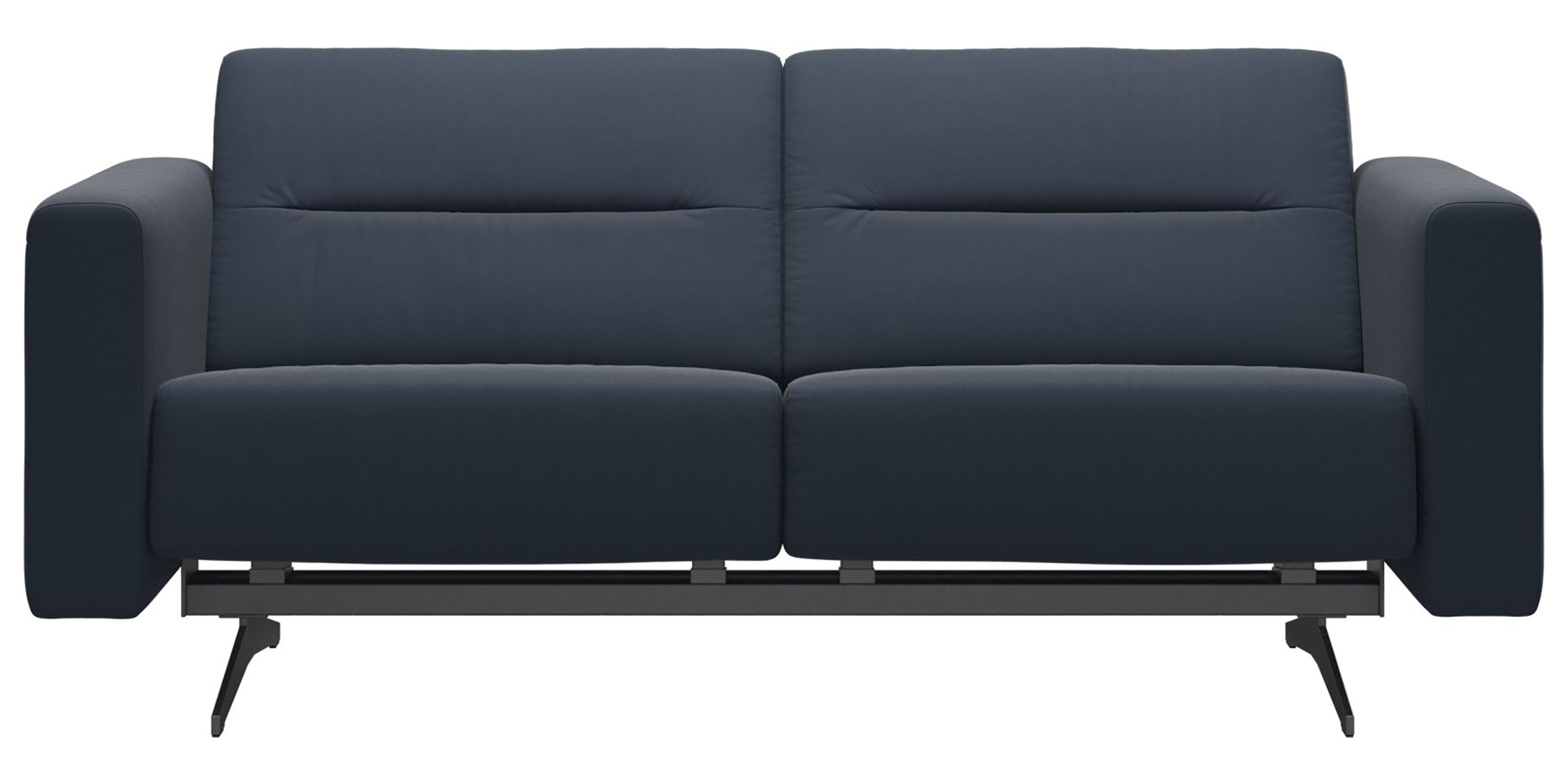 Paloma Leather Oxford Blue &amp; Chrome Base | Stressless Stella 2-Seater Sofa with S2 Arm | Valley Ridge Furniture