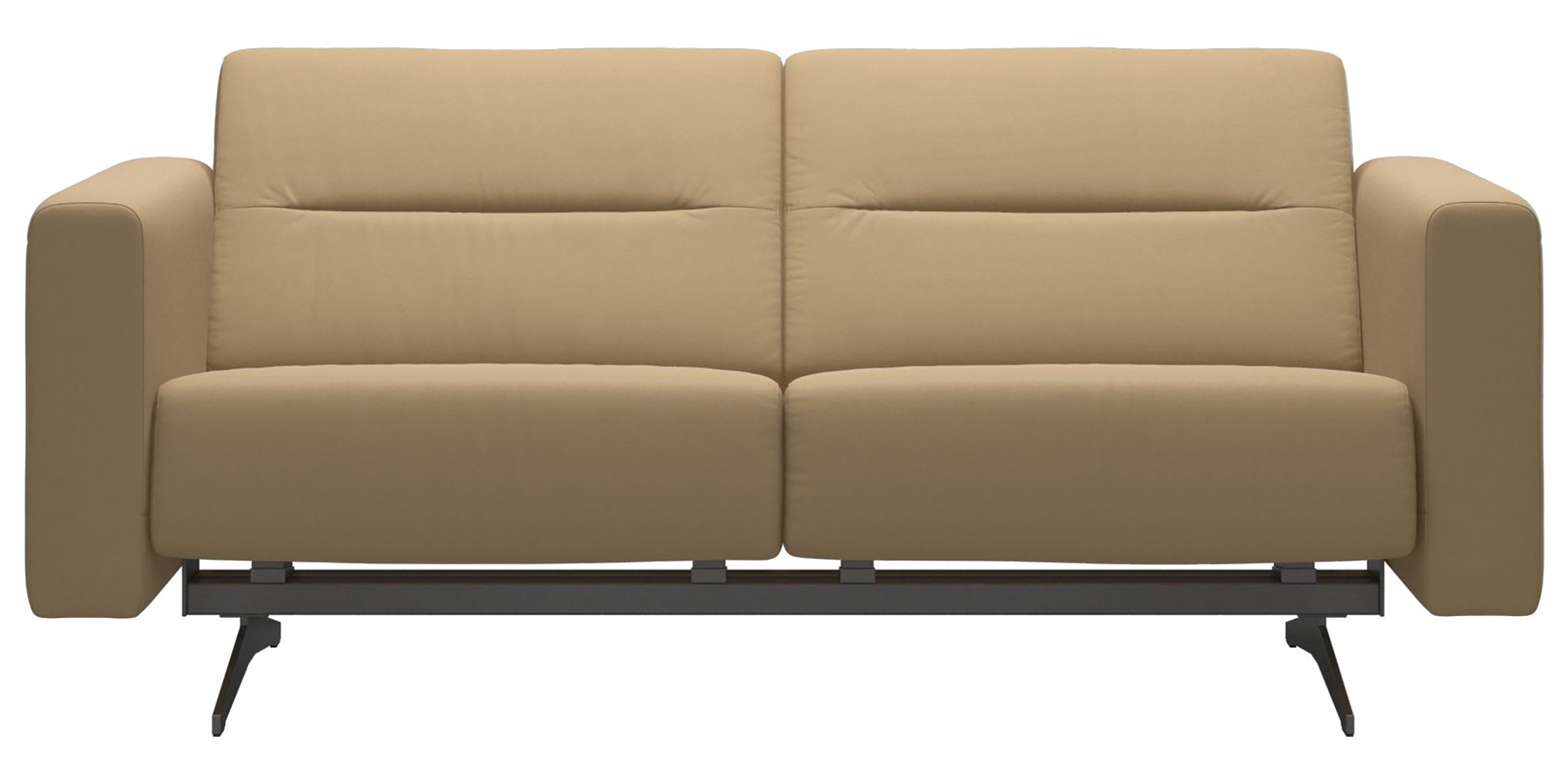 Paloma Leather Sand & Chrome Base | Stressless Stella 2-Seater Sofa with S2 Arm | Valley Ridge Furniture