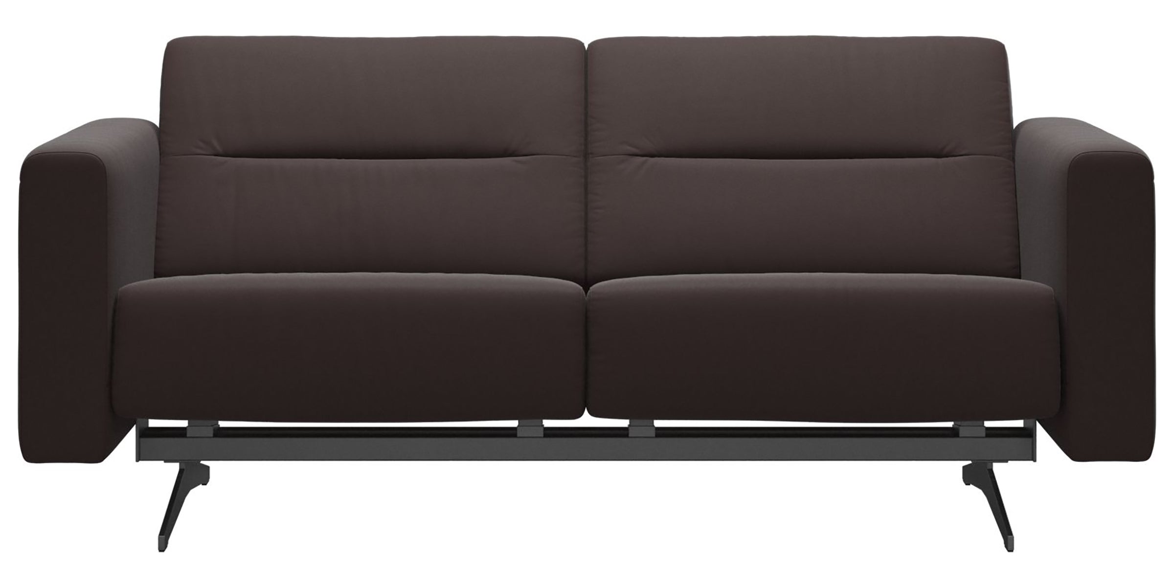 Paloma Leather Chocolate &amp; Chrome Base | Stressless Stella 2-Seater Sofa with S2 Arm | Valley Ridge Furniture