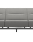 Paloma Leather Silver Grey & Chrome Base | Stressless Stella 3-Seater Sofa with S2 Arm | Valley Ridge Furniture