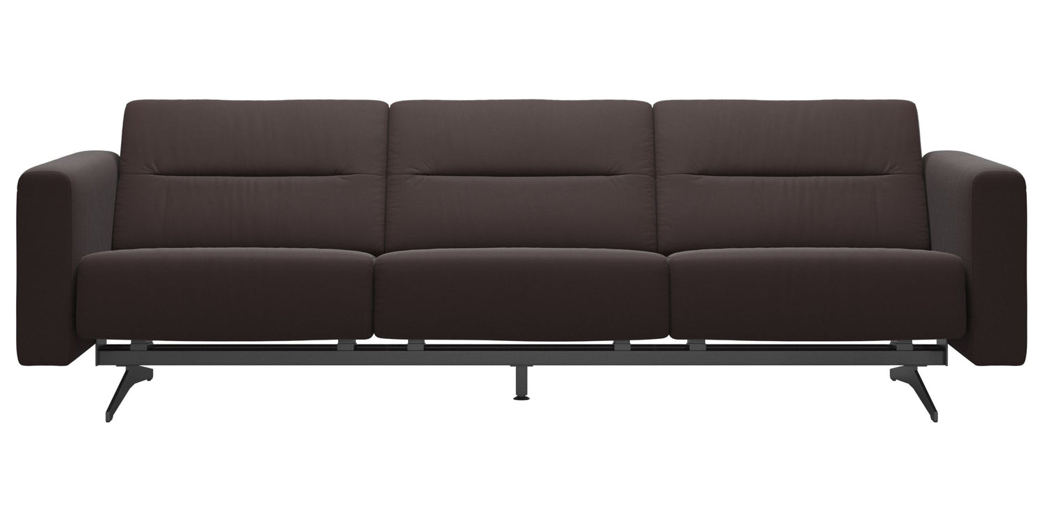 Paloma Leather Chocolate & Chrome Base | Stressless Stella 3-Seater Sofa with S2 Arm | Valley Ridge Furniture