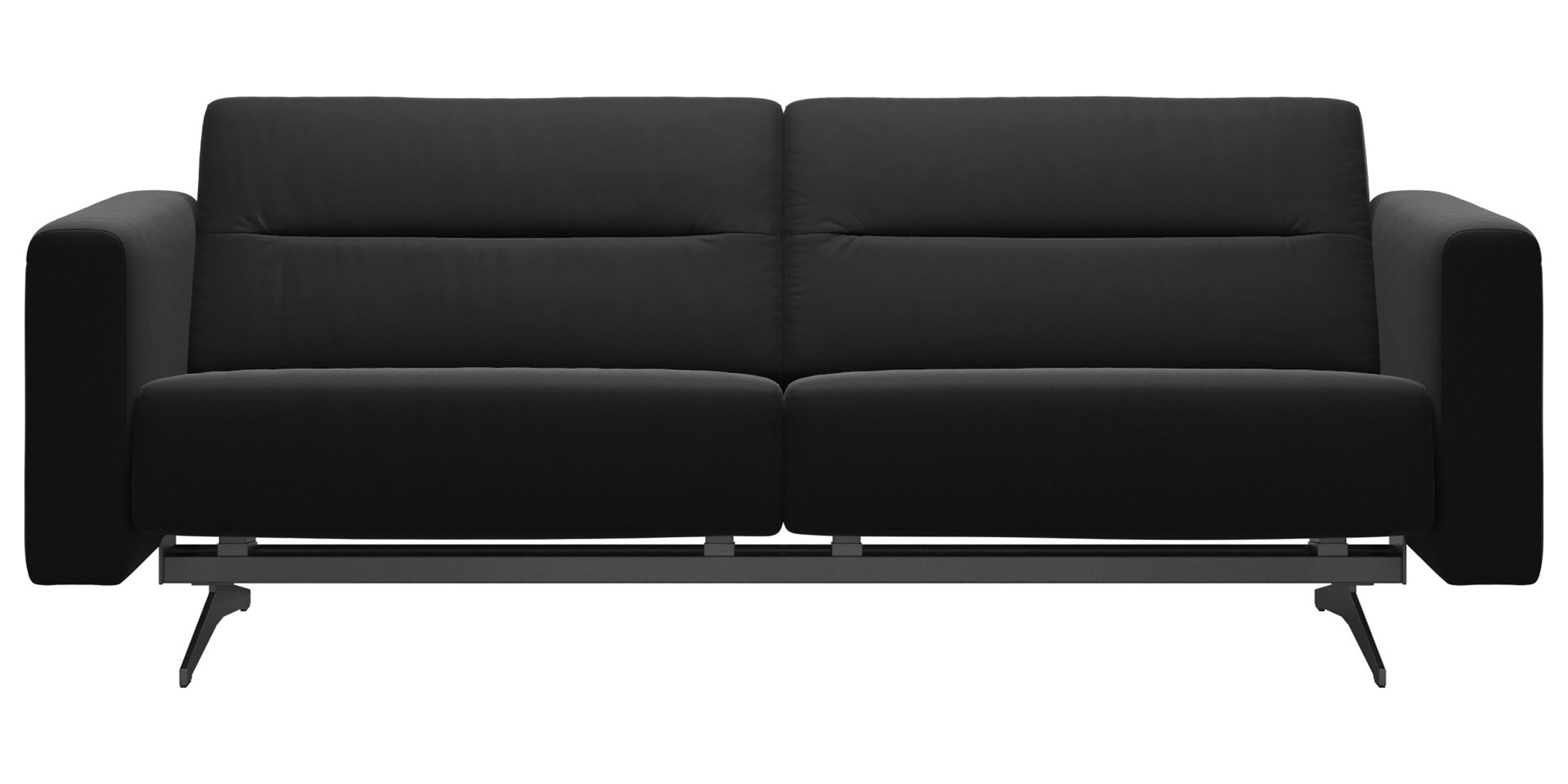 Paloma Leather Black & Chrome Base | Stressless Stella 2.5-Seater Sofa with S2 Arm | Valley Ridge Furniture