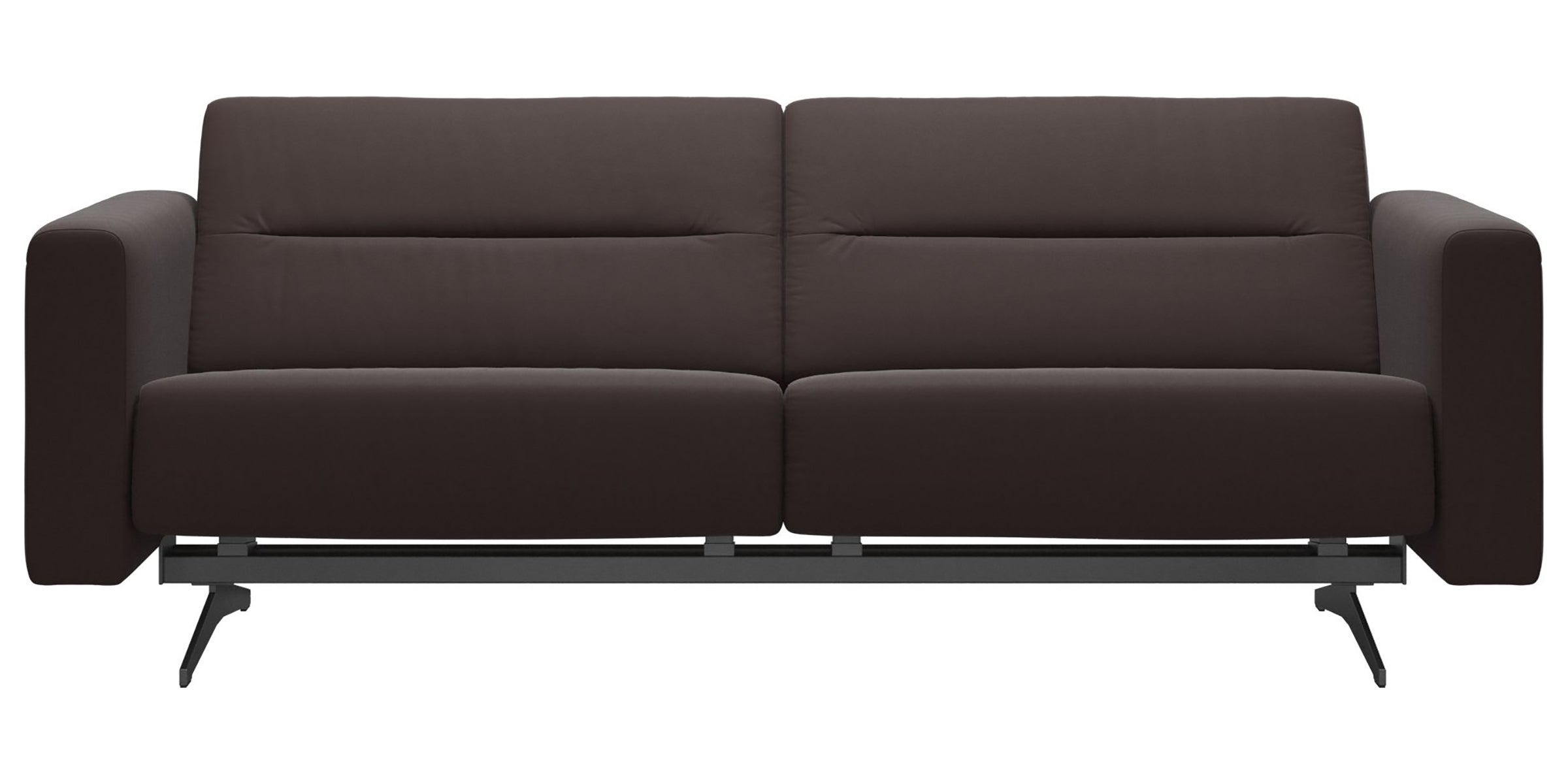 Paloma Leather Chocolate &amp; Chrome Base | Stressless Stella 2.5-Seater Sofa with S2 Arm | Valley Ridge Furniture