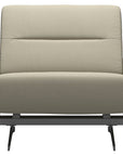 Paloma Leather Light Grey & Chrome Base | Stressless Stella Armless Chair | Valley Ridge Furniture