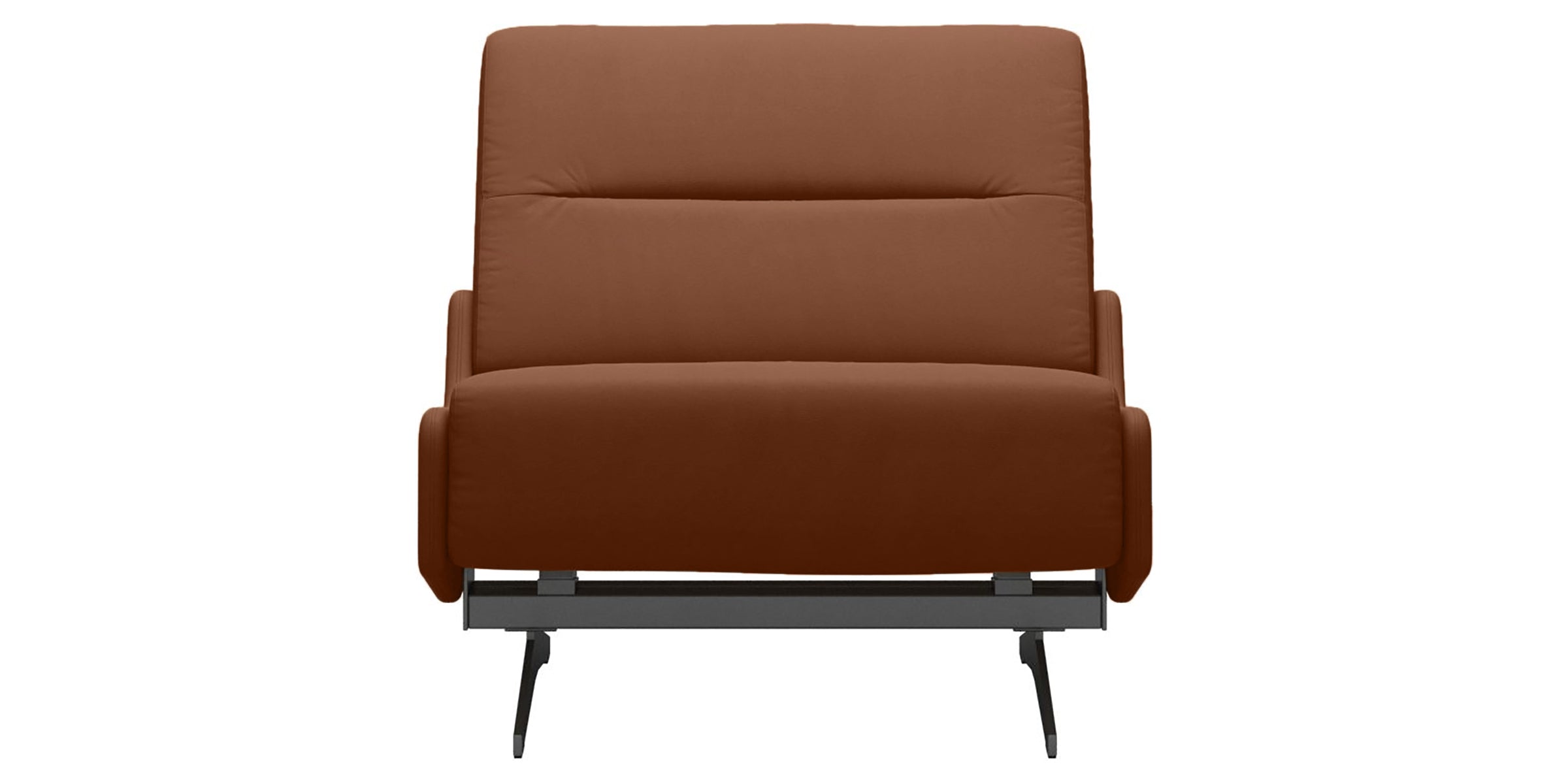 Paloma Leather New Cognac &amp; Chrome Base | Stressless Stella Armless Chair | Valley Ridge Furniture