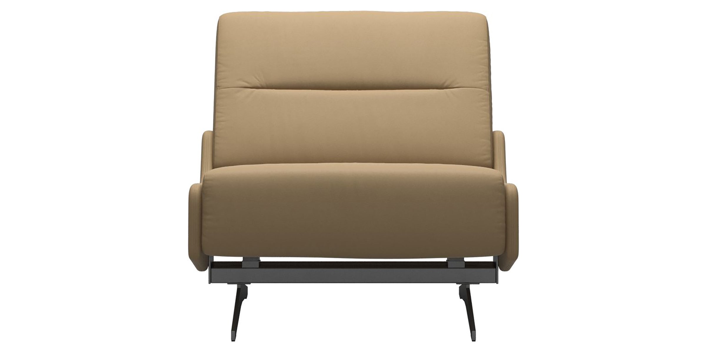 Paloma Leather Sand & Chrome Base | Stressless Stella Armless Chair | Valley Ridge Furniture