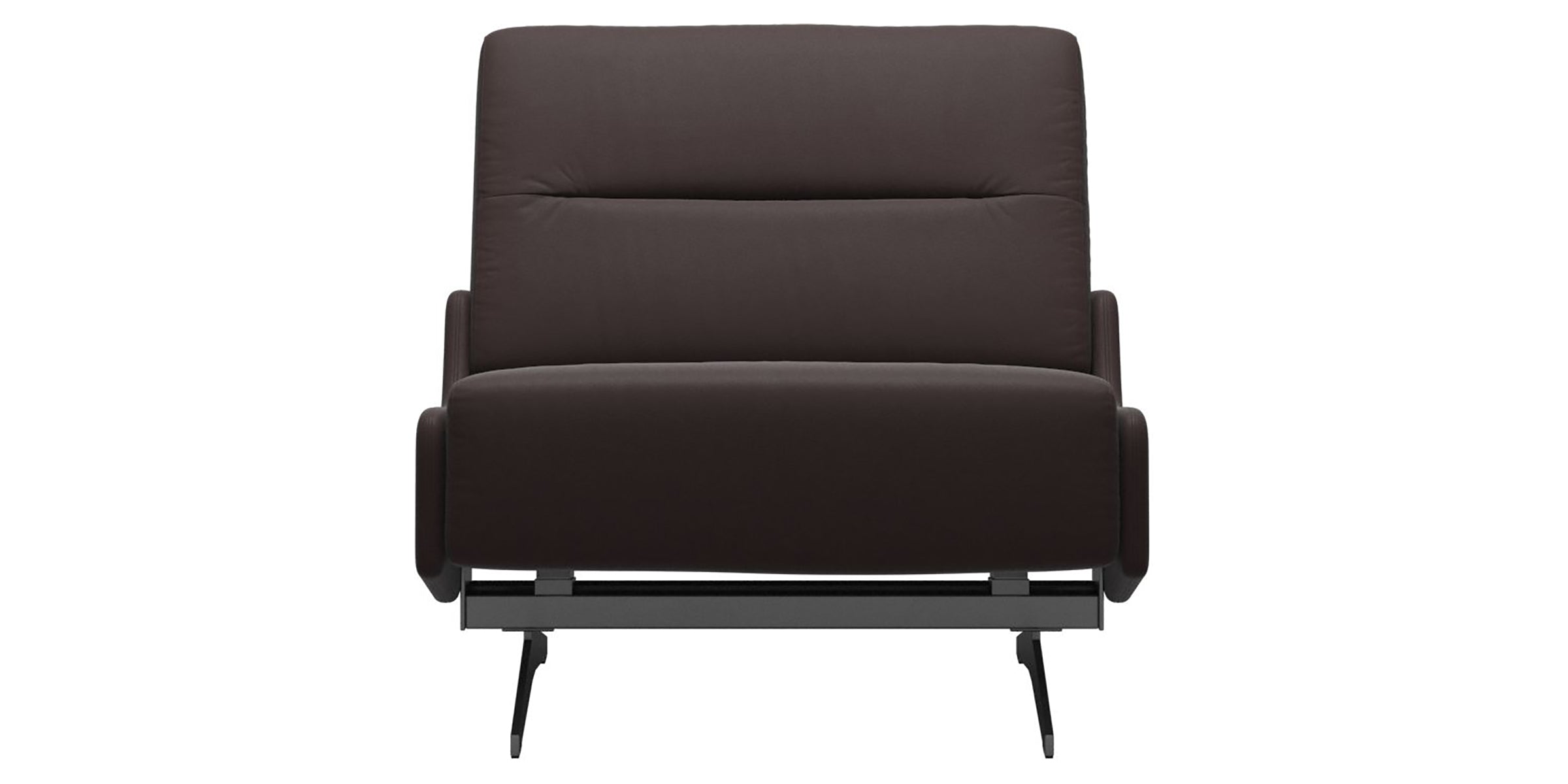Paloma Leather Chocolate & Chrome Base | Stressless Stella Armless Chair | Valley Ridge Furniture