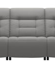 Paloma Leather Silver Grey & Walnut Arm Trim | Stressless Mary 3-Seater Sofa | Valley Ridge Furniture