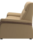 Paloma Leather Sand & Walnut Arm Trim | Stressless Mary 3-Seater Sofa | Valley Ridge Furniture