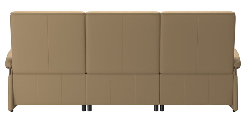 Paloma Leather Sand & Walnut Arm Trim | Stressless Mary 3-Seater Sofa | Valley Ridge Furniture