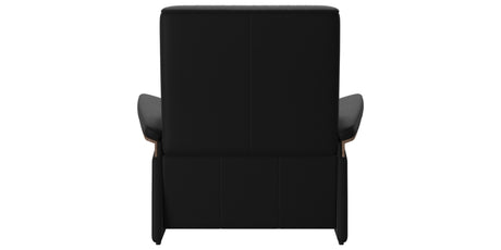 Paloma Leather Black & Walnut Arm Trim | Stressless Mary Chair | Valley Ridge Furniture