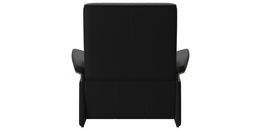 Paloma Leather Black & Walnut Arm Trim | Stressless Mary Chair | Valley Ridge Furniture