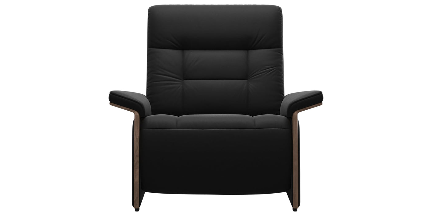 Paloma Leather Black & Walnut Arm Trim | Stressless Mary Chair | Valley Ridge Furniture