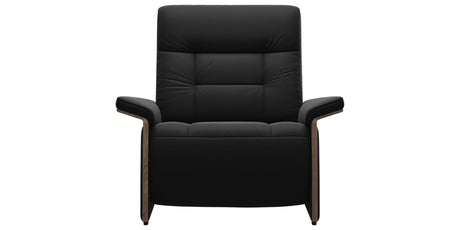 Paloma Leather Black & Walnut Arm Trim | Stressless Mary Chair | Valley Ridge Furniture