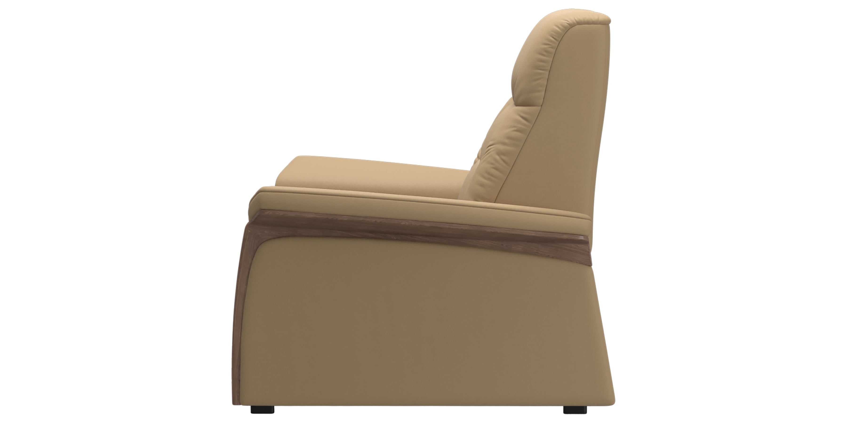 Paloma Leather Sand &amp; Walnut Arm Trim | Stressless Mary Chair | Valley Ridge Furniture