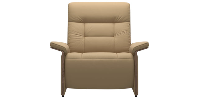 Paloma Leather Sand & Walnut Arm Trim | Stressless Mary Chair | Valley Ridge Furniture