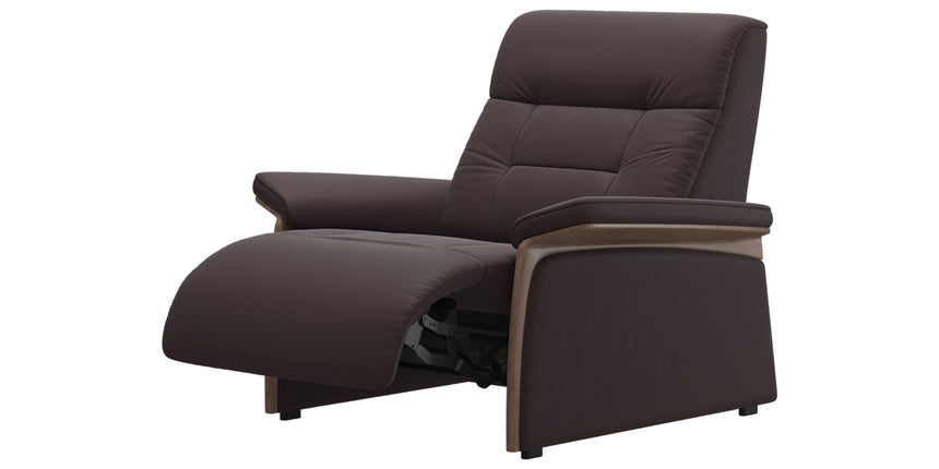 Paloma Leather Chocolate & Walnut Arm Trim | Stressless Mary Chair | Valley Ridge Furniture