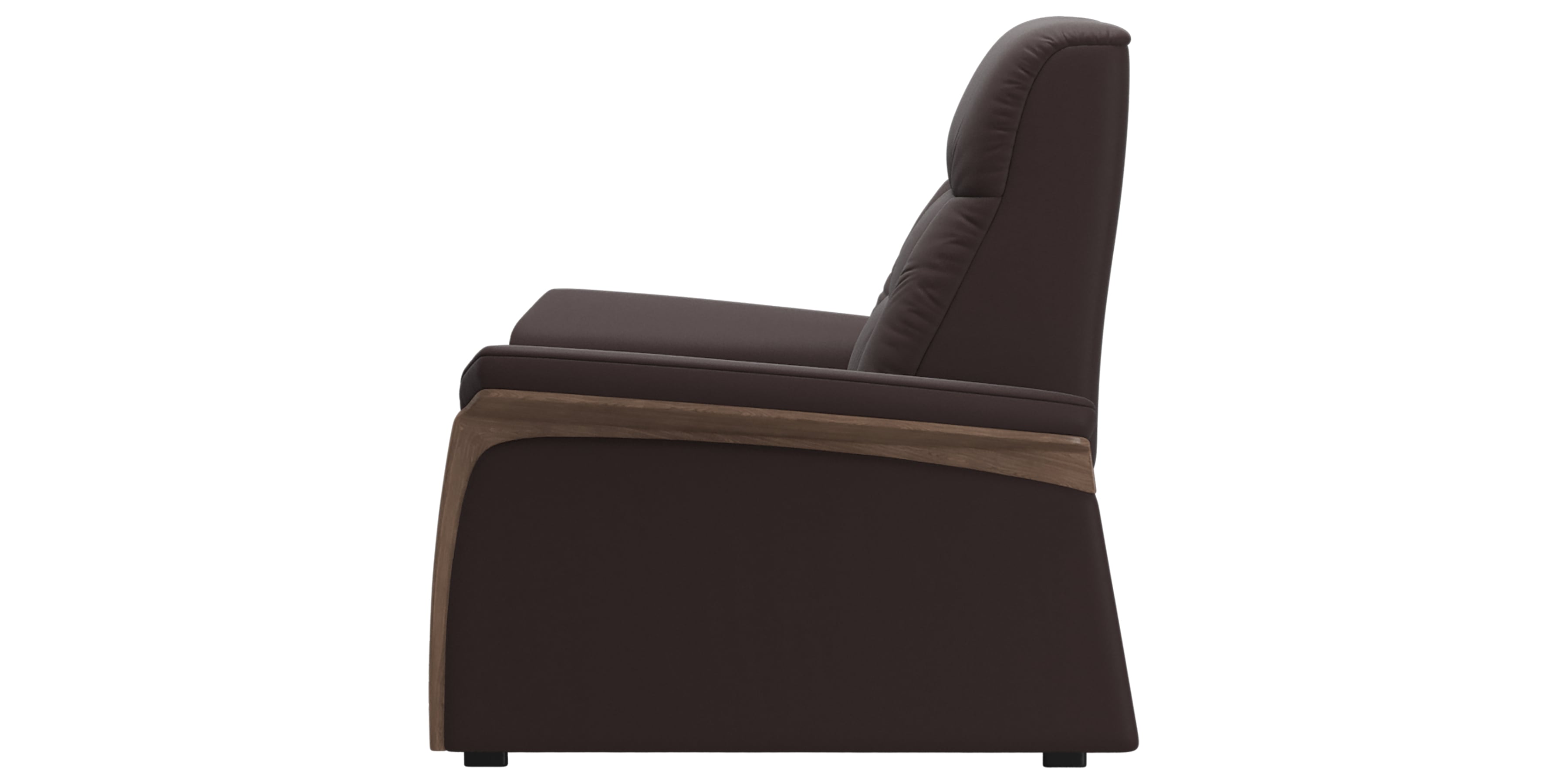 Paloma Leather Chocolate &amp; Walnut Arm Trim | Stressless Mary Chair | Valley Ridge Furniture