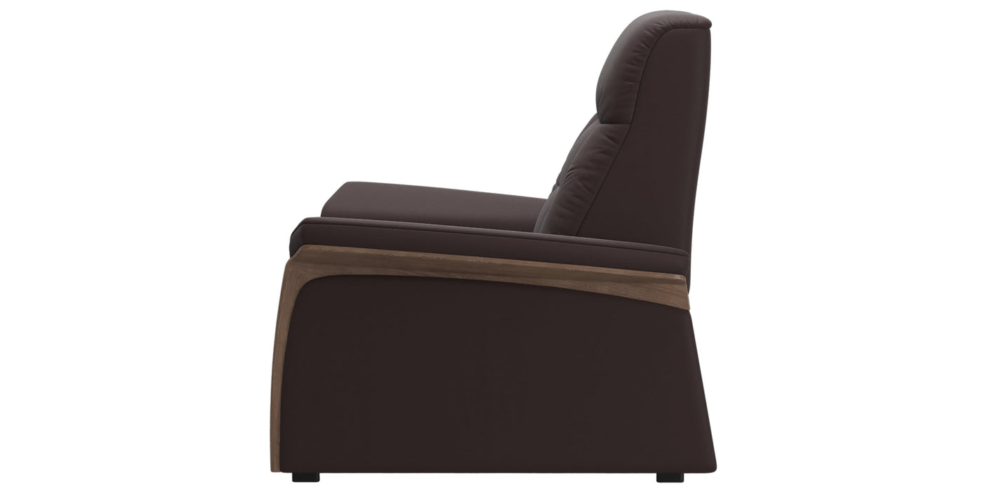 Paloma Leather Chocolate & Walnut Arm Trim | Stressless Mary Chair | Valley Ridge Furniture