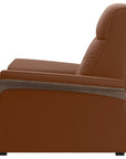 Paloma Leather New Cognac & Walnut Arm Trim | Stressless Mary Chair | Valley Ridge Furniture