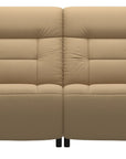 Paloma Leather Sand & Walnut Arm Trim | Stressless Mary 2-Seater Sofa | Valley Ridge Furniture