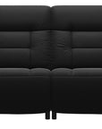 Paloma Leather Black & Walnut Arm Trim | Stressless Mary 2-Seater Sofa | Valley Ridge Furniture