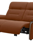 Paloma Leather New Cognac & Walnut Arm Trim | Stressless Mary 2-Seater Sofa | Valley Ridge Furniture