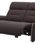 Paloma Leather Chocolate & Walnut Arm Trim | Stressless Mary 2-Seater Sofa | Valley Ridge Furniture
