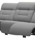 Paloma Leather Silver Grey & Walnut Arm Trim | Stressless Mary 3-Seater Sofa | Valley Ridge Furniture