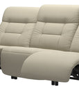 Paloma Leather Light Grey & Walnut Arm Trim | Stressless Mary 3-Seater Sofa | Valley Ridge Furniture