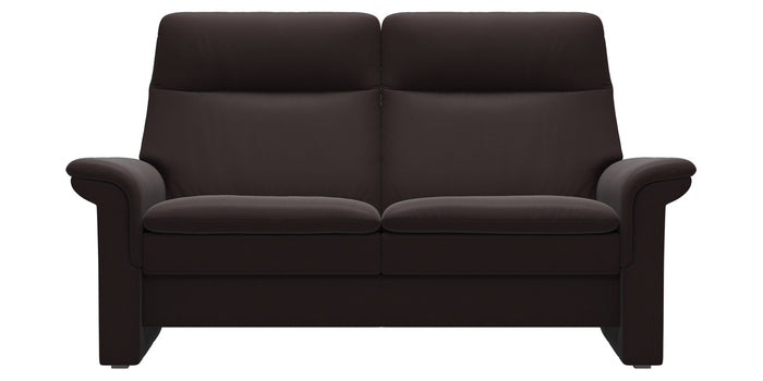 Paloma Leather Chocolate | Stressless Saga 2-Seater High Back Sofa | Valley Ridge Furniture