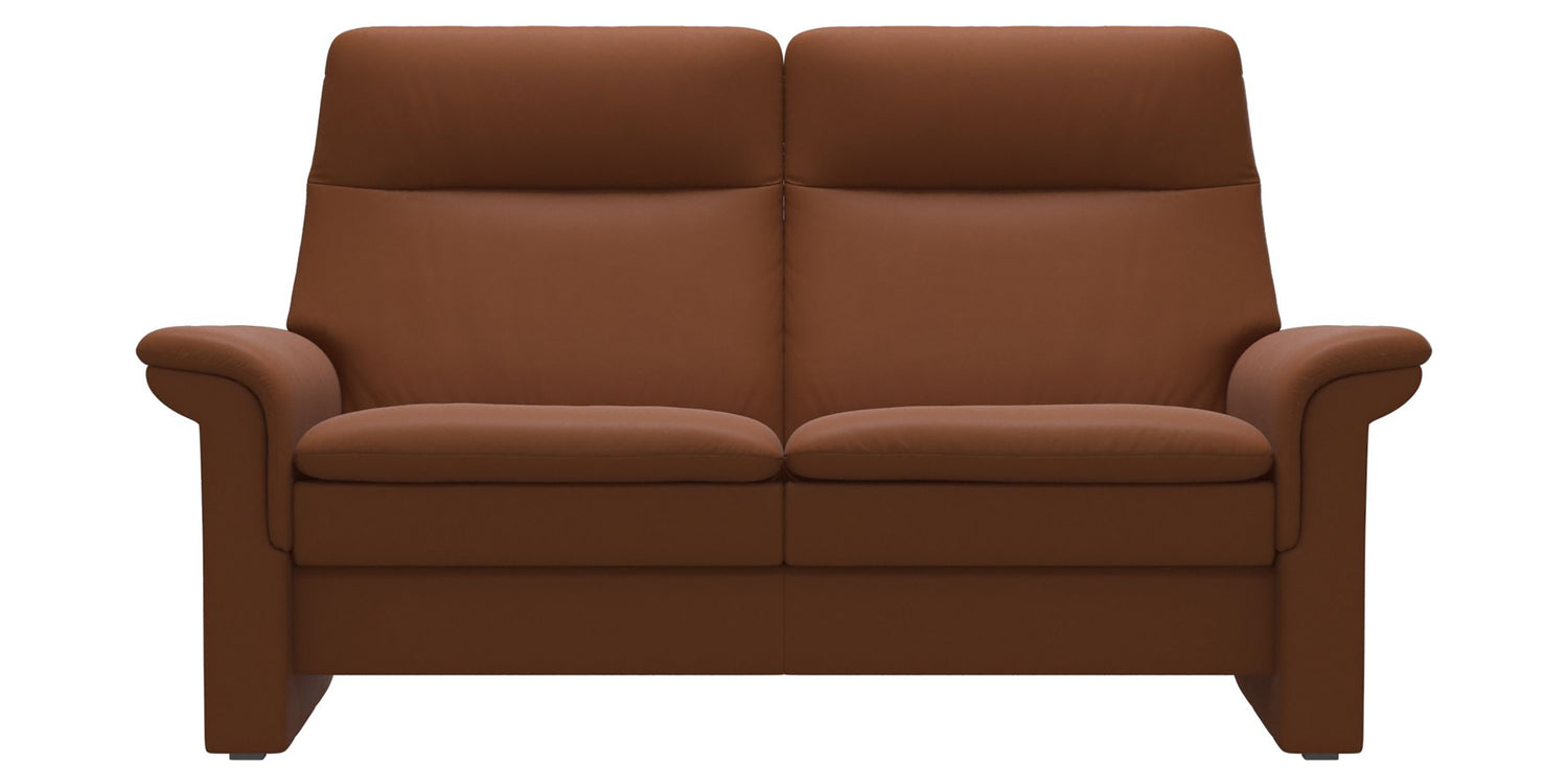 Paloma Leather New Cognac | Stressless Saga 2-Seater High Back Sofa | Valley Ridge Furniture
