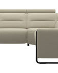 Paloma Leather Light Grey & Matte Black Arm Trim | Stressless Emily C22 Corner Sofa | Valley Ridge Furniture