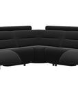 Paloma Leather Black & Matte Black Arm Trim | Stressless Emily C22 Corner Sofa | Valley Ridge Furniture
